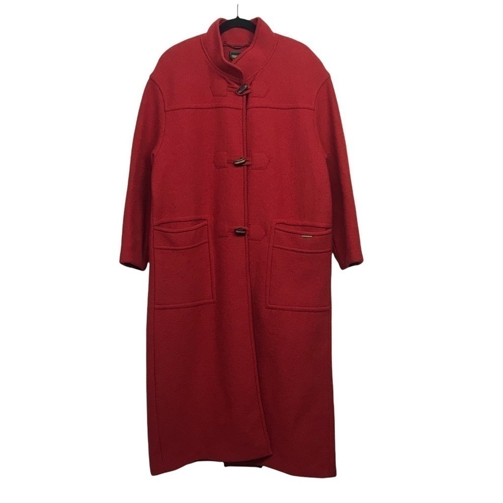 Vintage Geiger 100% Felted Wool Toggle Duffel Maxi Coat